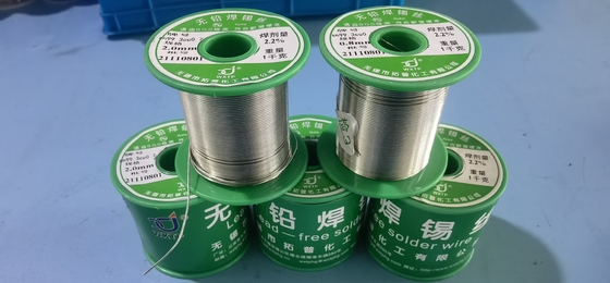 Sn99.3Cu0.7 লিড ফ্রি সোল্ডার ওয়্যার 225 ডিগ্রী রোজিন কোর হ্যালোজেন ফ্রি লো রেসিডিউ